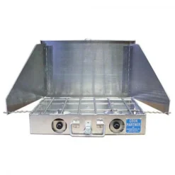 Partner Steel 2-Burner Camp Stove W/ Windscreen