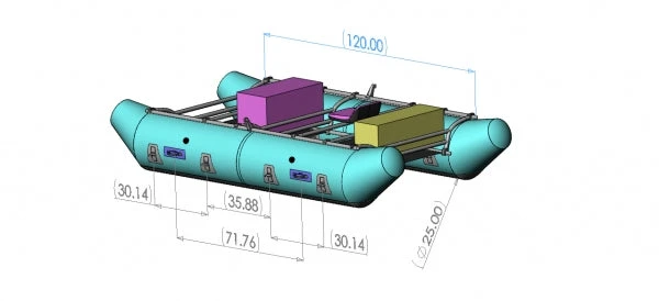 Jacks Plastic Catarafts Daddy Cat 13.5' Cataraft 2 Jacks Plastic Catarafts Daddy Cat 13.5' Cataraft